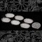 Vintage Basket Antiqued Silver Plated Brass Cameo Frames for 24mm x 18mm Side Profile with Hanging Rings - Set of Six - S-F30